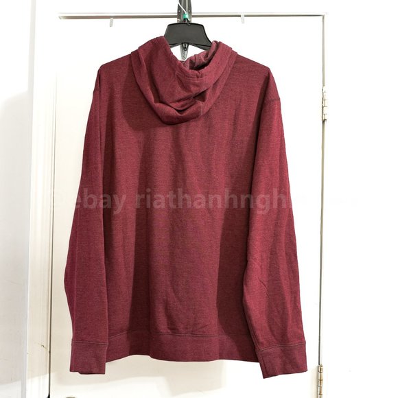 Eddie Bauer Camp Fleece Pullover Hoodie RED - Picture 5 of 8